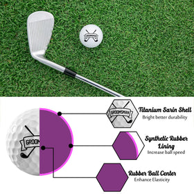 Jenaai 165-inch diameter golf balls match standard play size.