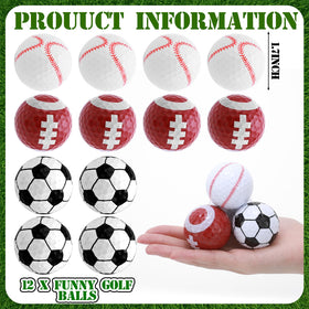 Jenaai golf balls with football pattern for quick recognition on the course