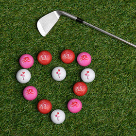 Jenaai rose-red heart golf ball for colorful practice