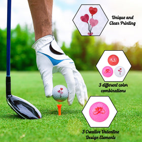 Jenaai Valentine design golf ball gift idea
