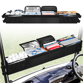 Jenlan golf cart front storage basket keeps essentials organized on the course
