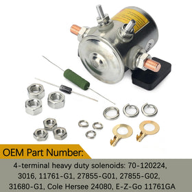 Jepacr solenoid with flat mounting bracket for Ezgo TXT compatibility.