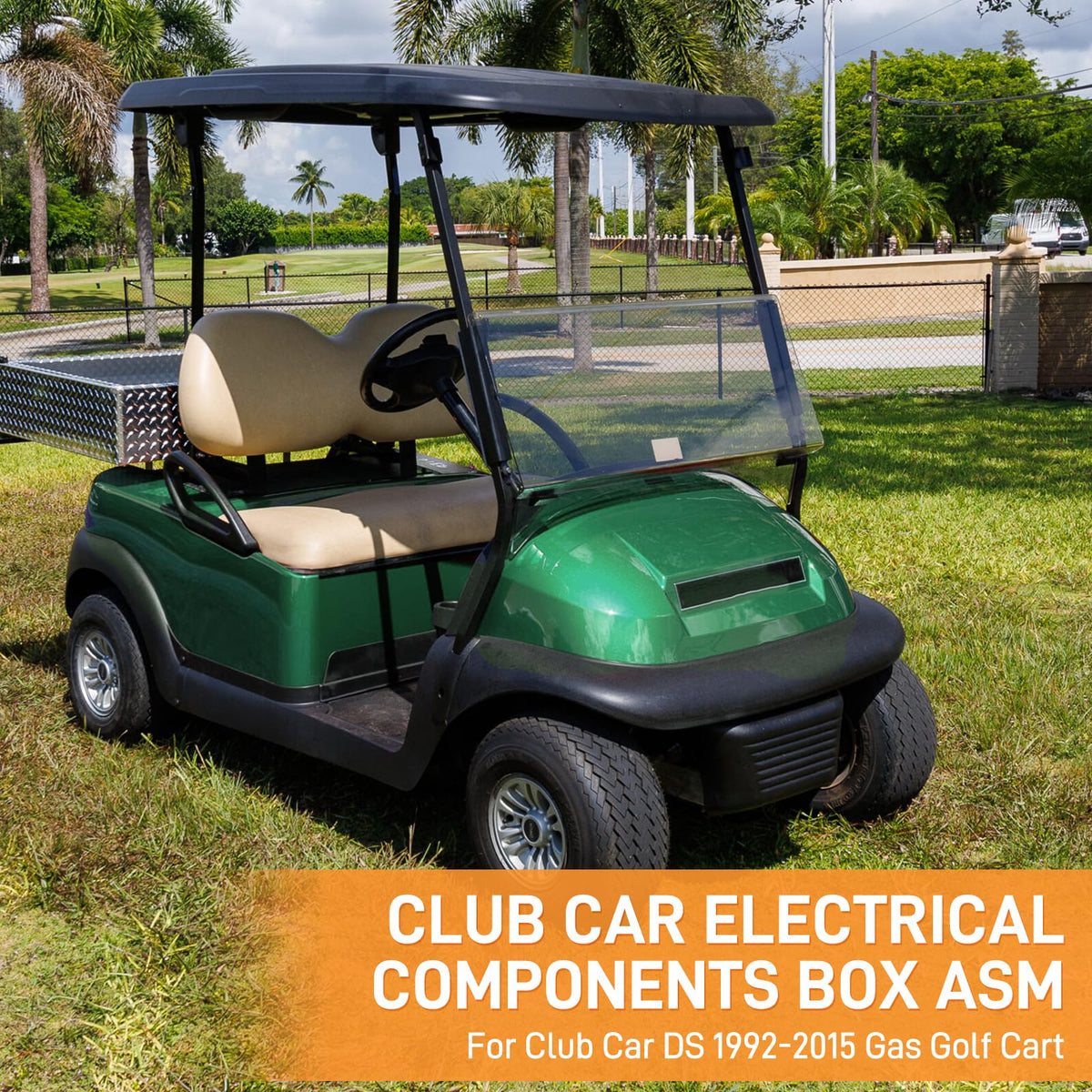 Jerbor durable black cover provides weather-resistance for exposed electricals.