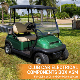 Jerbor durable black cover provides weather-resistance for exposed electricals.