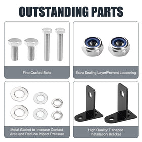 Jerbor seat belt bracket kit for Club Car Tempo – robust steel construction.