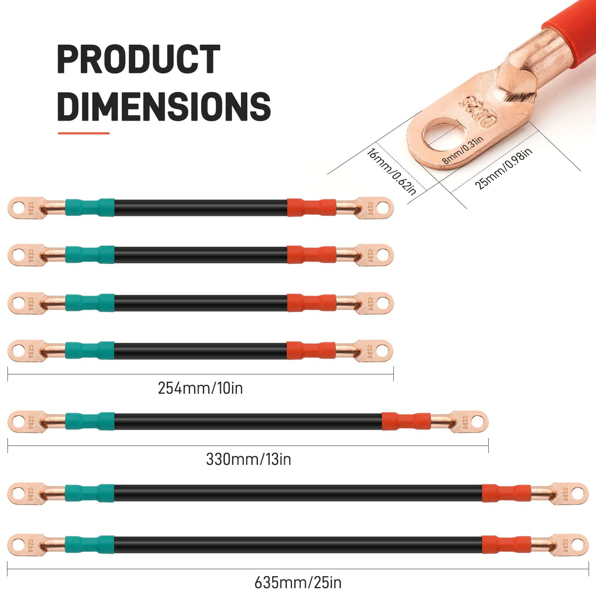 Jerbor corrosion-resistant cables ideal for outdoor golf cart use.