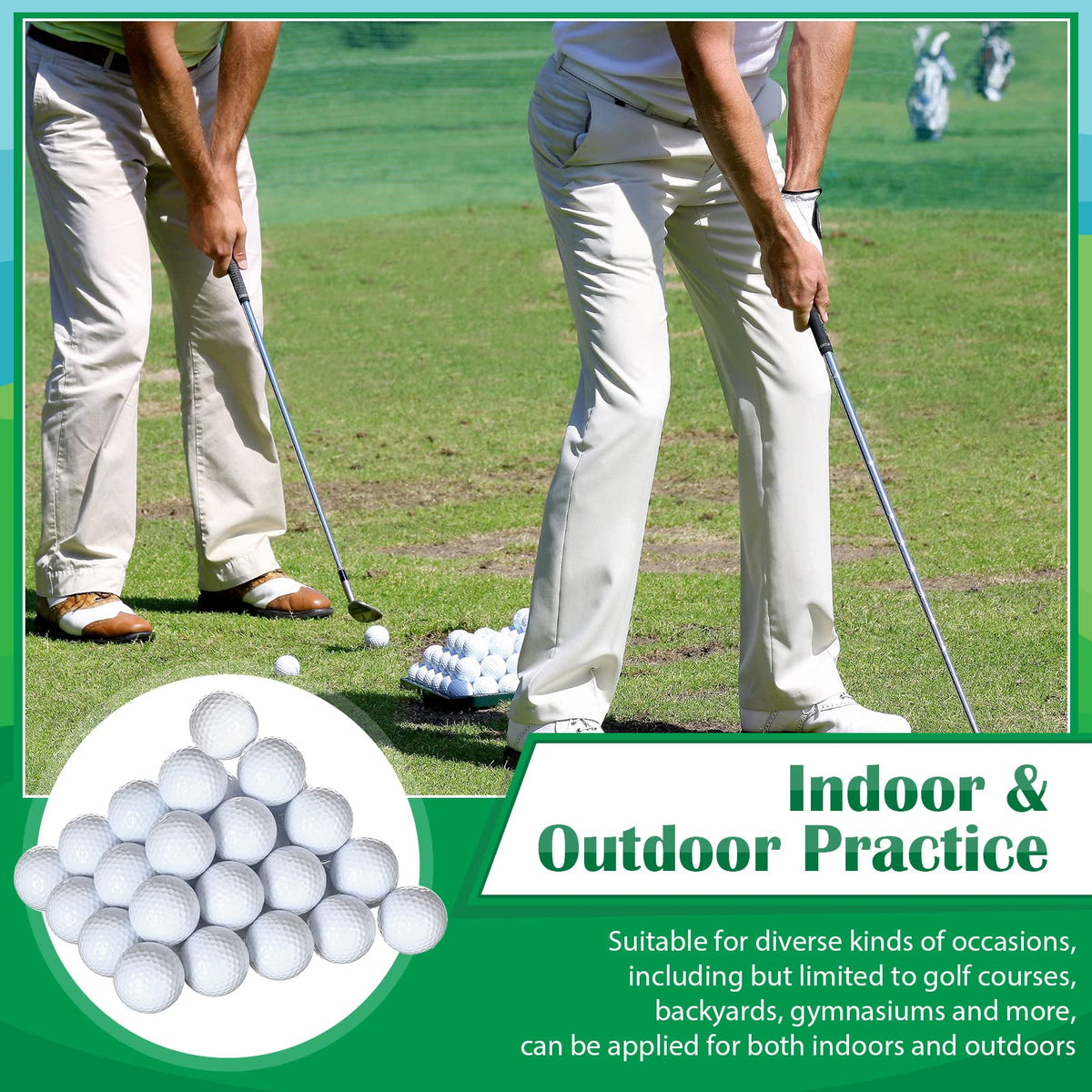 Jerify white training balls support indoor and outdoor swing practice.