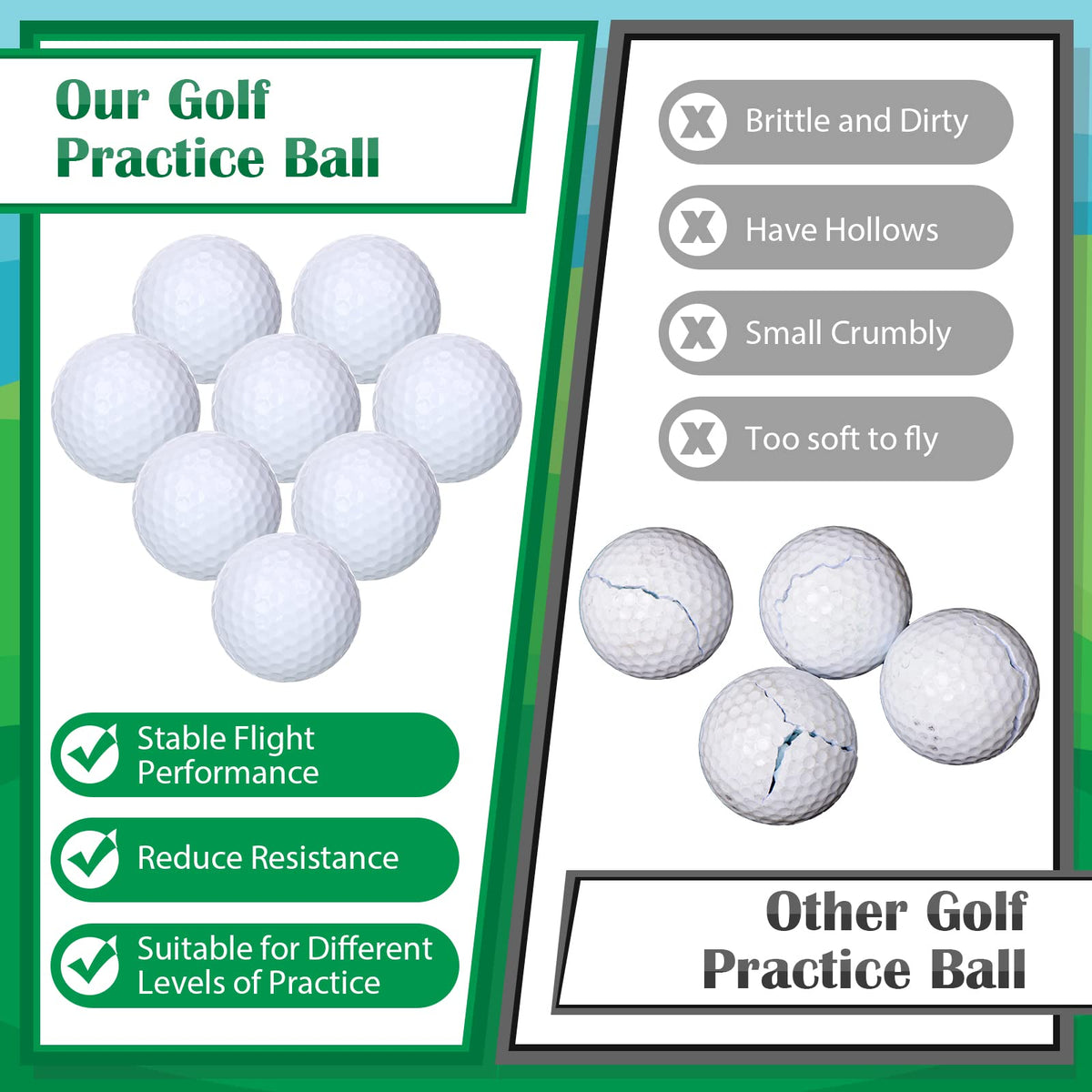 Jerify white practice balls designed for backyard and range training.