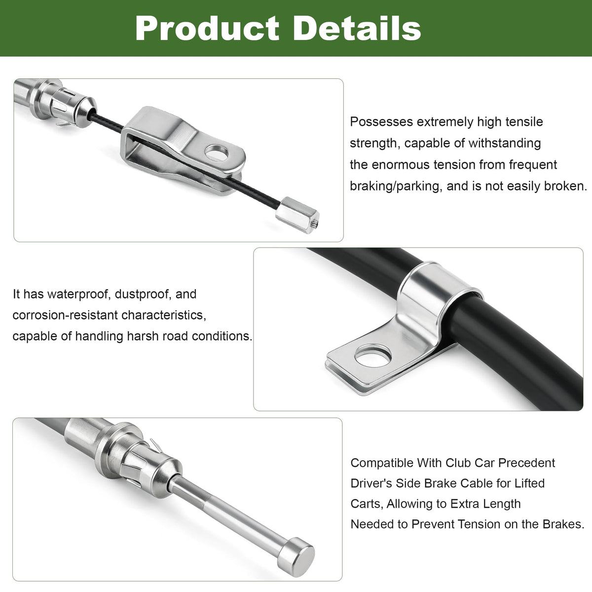 Jetuplusllc brake cable packaging and included hardware.