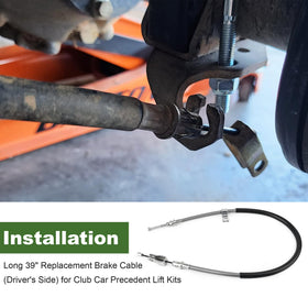 Jetuplusllc brake cable 39-inch length for easy routing.