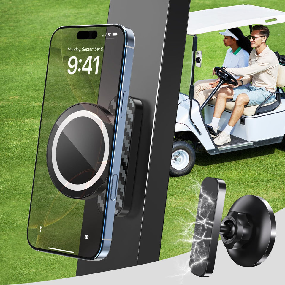 JFCHSK golf cart phone holder with MagSafe for quick secure mounting