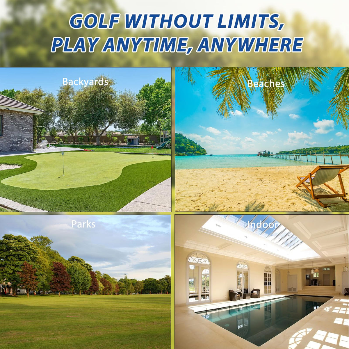 JFHID golf clubs for beach deliver authentic feeling for drives