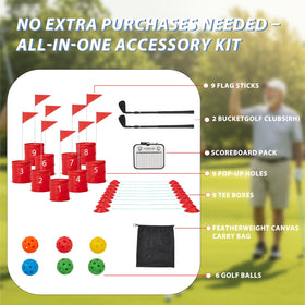 JFHID portable golf carry bag enables beach, park, or backyard games anywhere