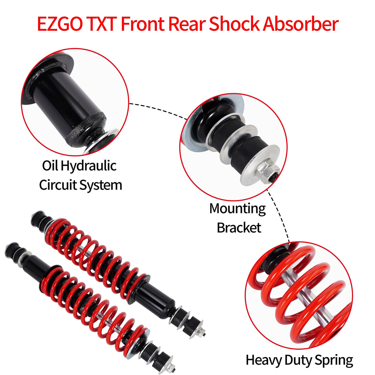 JIAYAN EZ-GO TXT shock fitment for 1994+ models