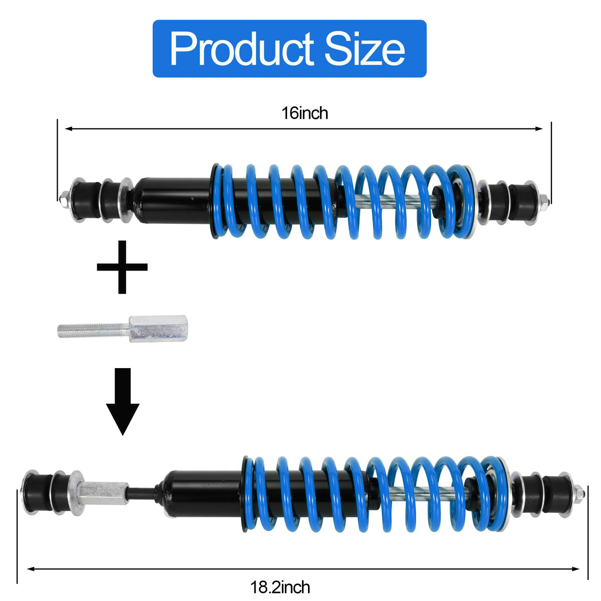 JIAYAN rear shock absorber improves stability on uneven surfaces.