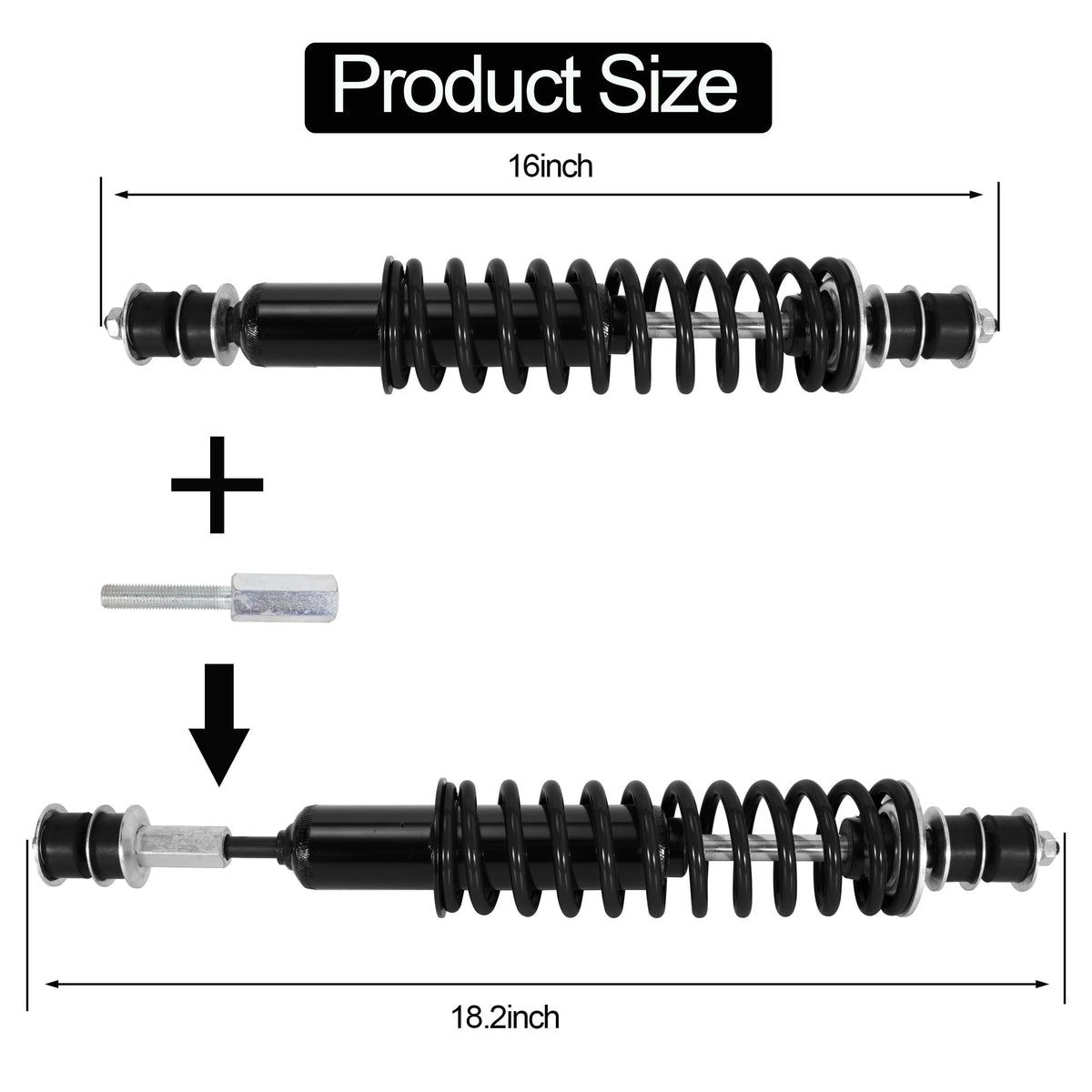 JIAYAN rear shock absorber for EZ-GO TXT enhances stability.
