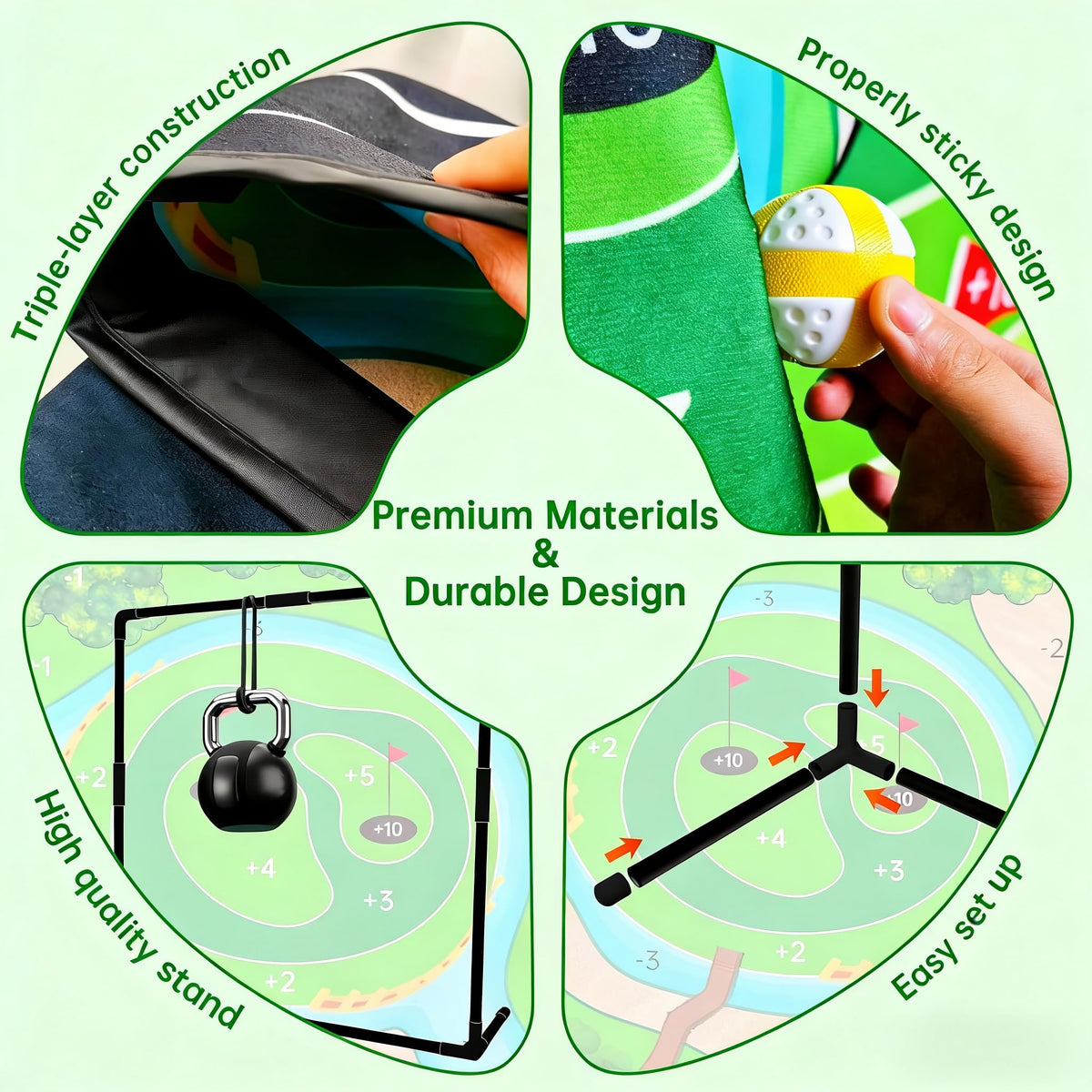 JIIFO Golf Chipping Set includes golf clubs with comfortable grips for precise chips.