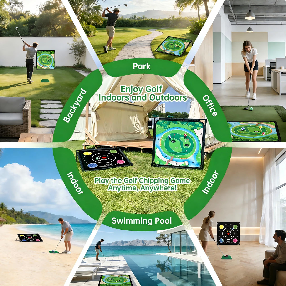 JIIFO Golf Chipping Set scoreboard for simple scorekeeping during rounds.