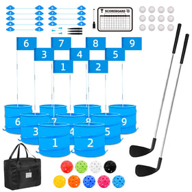 JIIFO golf game 2-clubs-right-handed for quick backyard practice