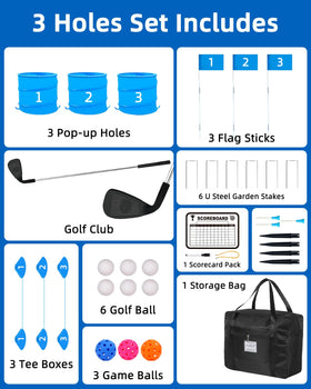 JIIFO Golf Game foldable holes enable quick, versatile backyard layouts.