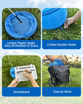 JIIFO golf game foldable-holes for flexible backyard course configurations