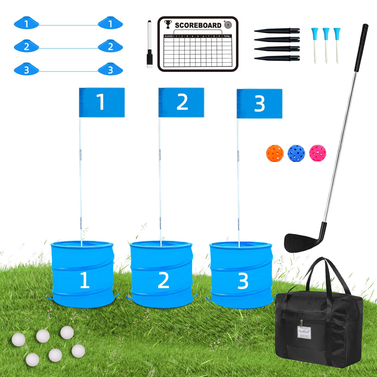JIIFO Golf Game right-handed club for easy backyard practice.