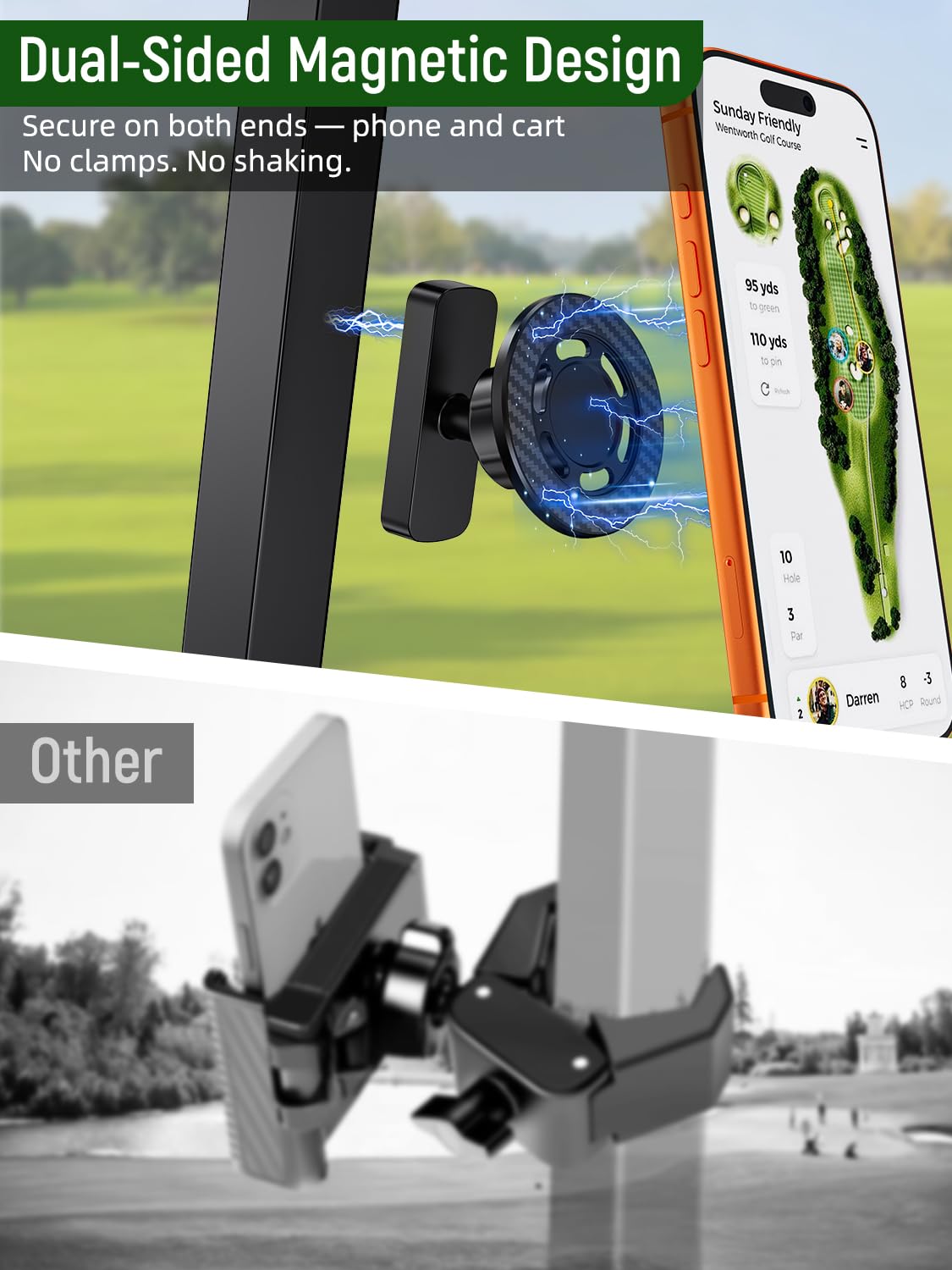 360 degree rotation for flexible angles and swing recording