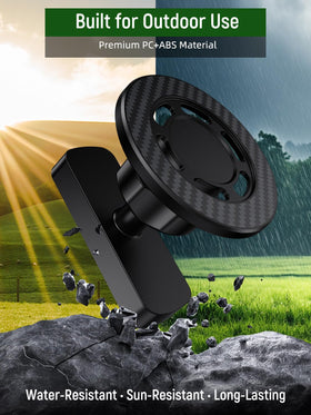 Rugged outdoor materials resist sun and rain for golf use