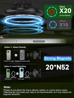 Magnetic hold keeps phone steady on rough terrain during ride