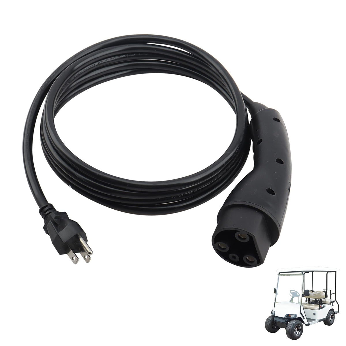 JINGTAO88 EV charging cord connector for Evolution ICON carts.
