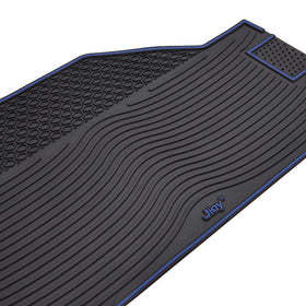 Jioy custom-fit floor mat for Evolution D5/D-Max with LeakuickTech drainage channels.