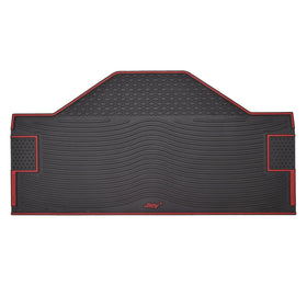 Jioy mat features matte black with red trim for a modern interior look.