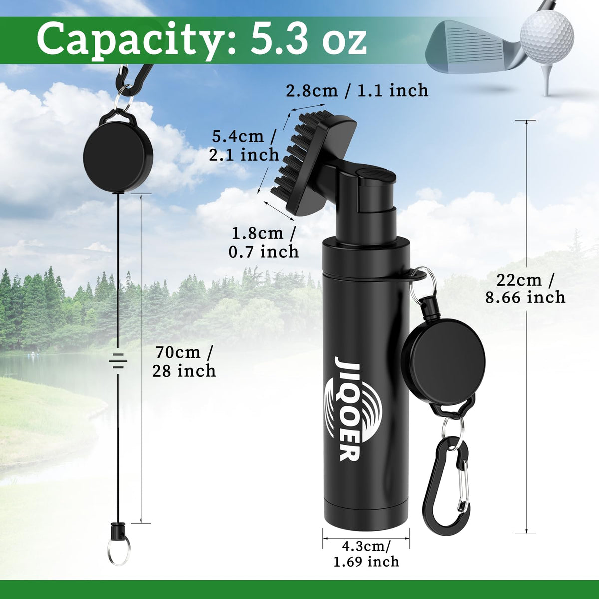 JIQOER nylon bristles brush for deep, scratch-free groove cleaning