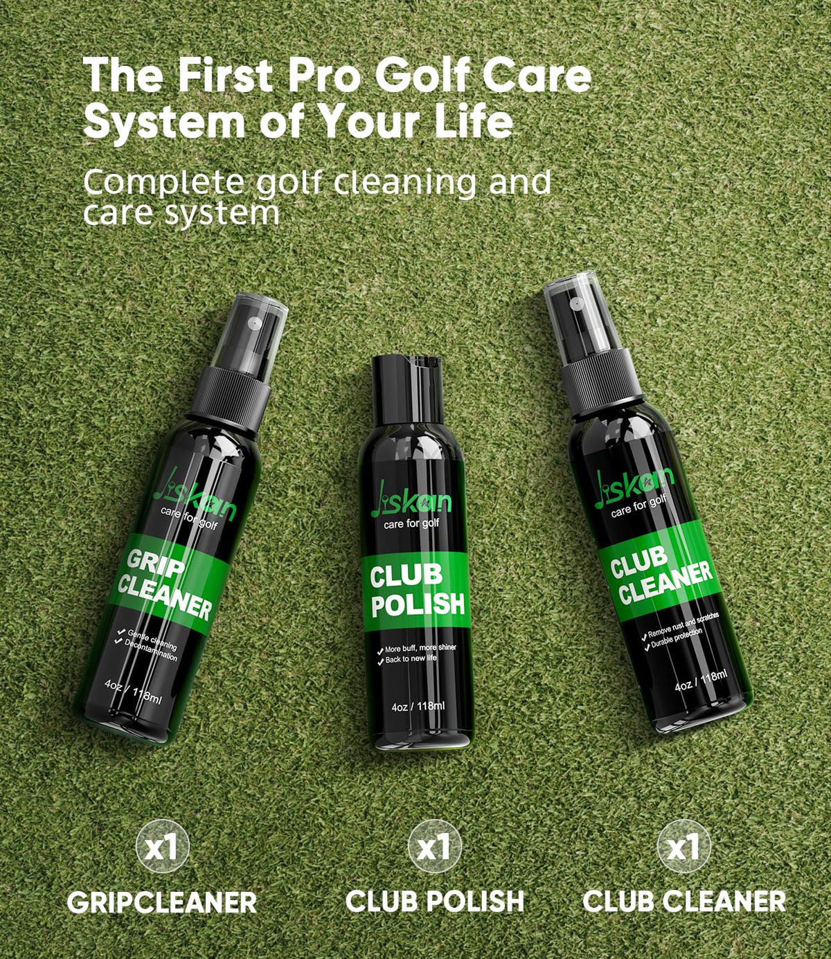 Jiskan Pro Golf Cleaning Kit club polish to restore shine without harsh chemicals
