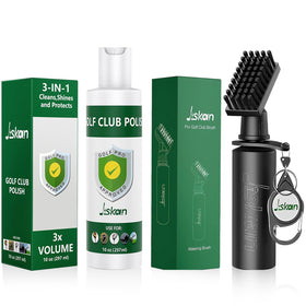 Jiskan Pro Golf Club Cleaning Kit bottle pour for quick polish application