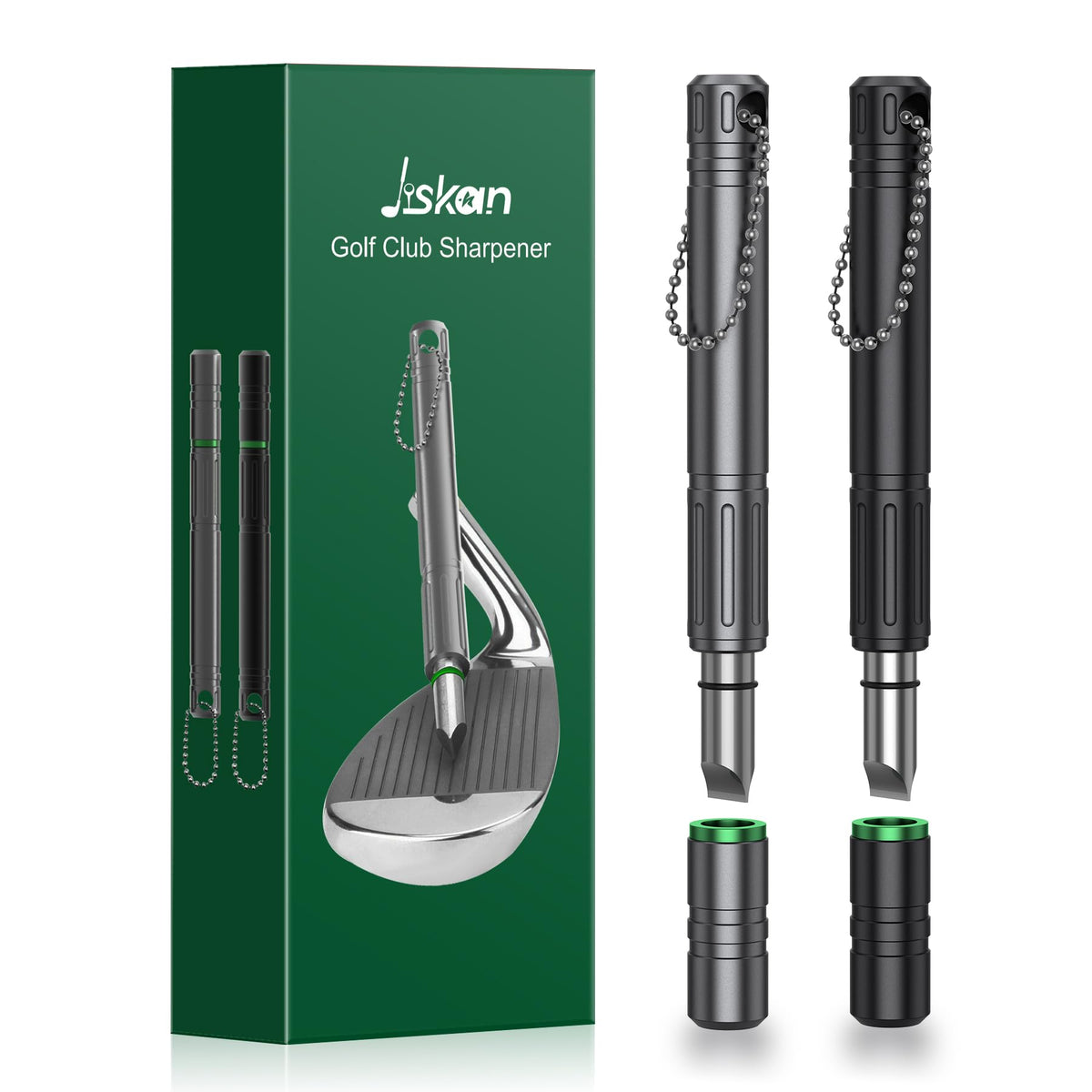 Jiskan Pro Golf Club Grooves Sharpener in stainless steel for durable groove cleaning and spin support