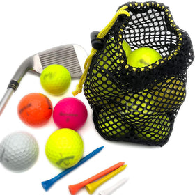 JKL green drawstring mesh bag on sports gear for easy sorting