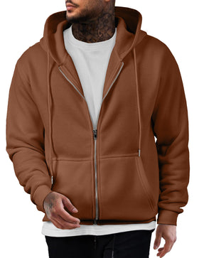 JMIERR mens full zip hoodie front view with pockets for daily warmth
