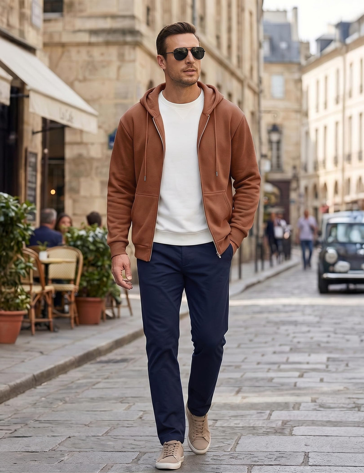 JMIERR lightweight fleece hoodie suited for daily wear and workouts