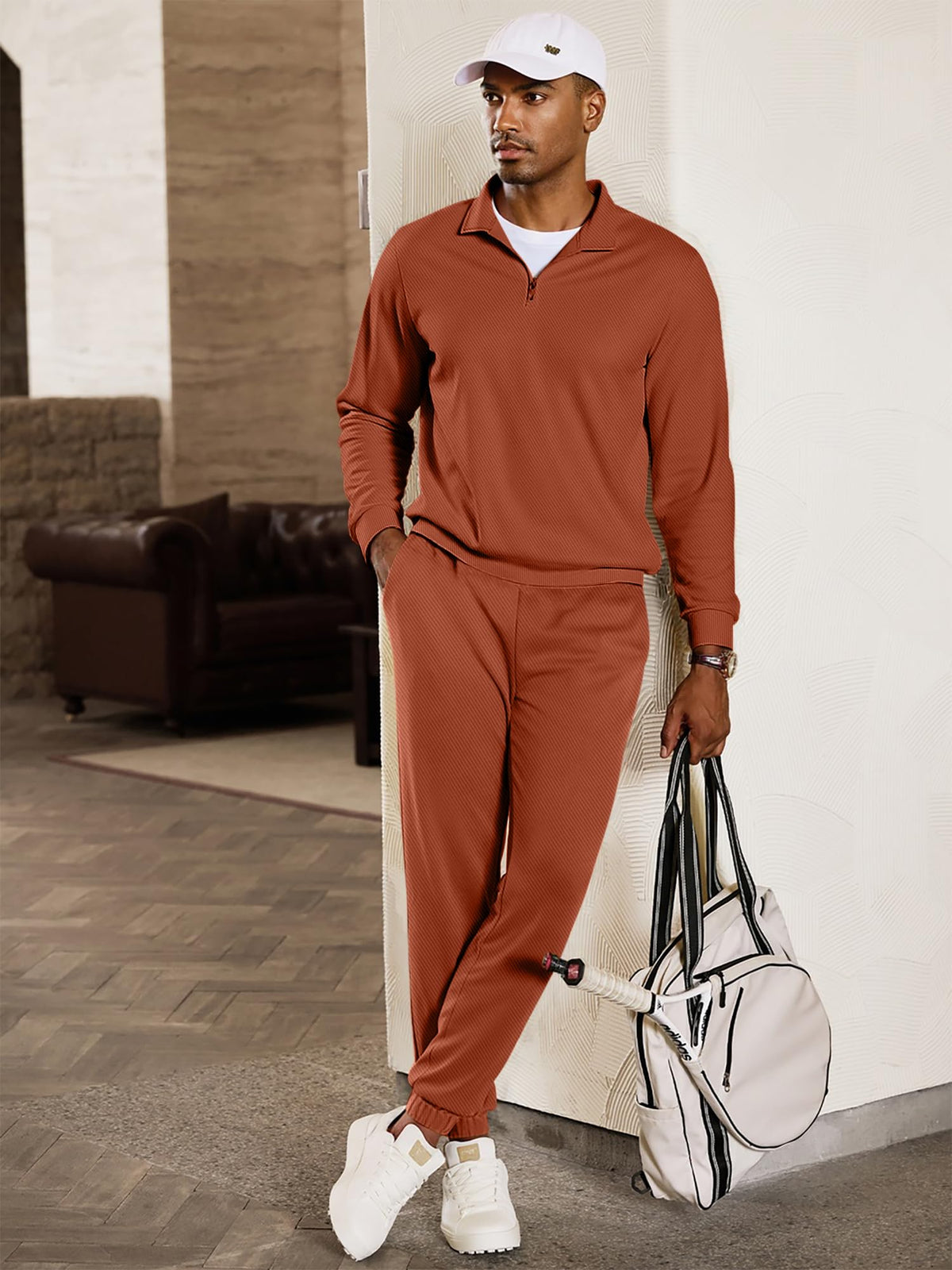 JMIERR jogger pants with elastic waist and pockets, perfect for relaxed lounge or casual outings.