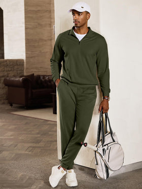 JMIERR quarter-zip top side view, versatile layering option for cooler days.