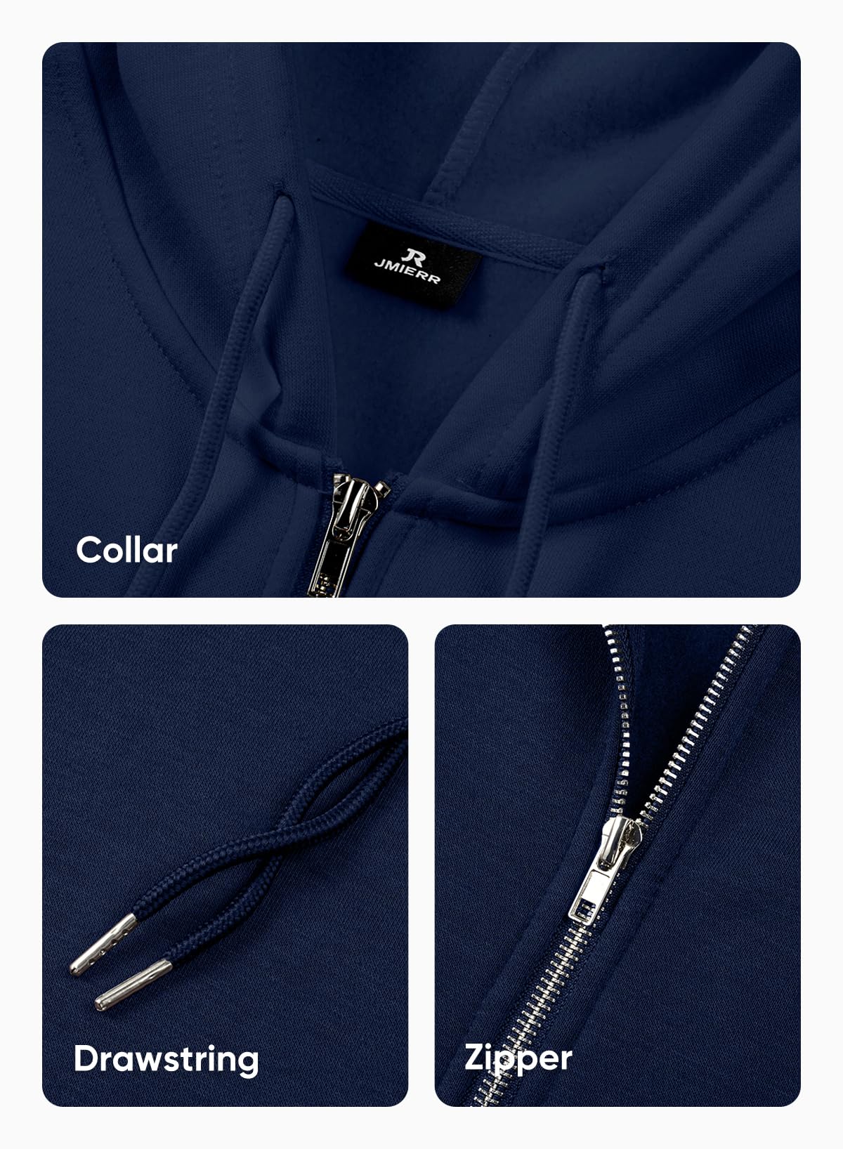 JMIERR hoodie blue workout-ready option for light training and layering