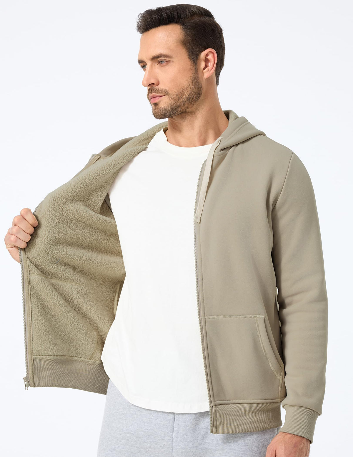 JMIERR fleece hoodie with drawstring adjustment