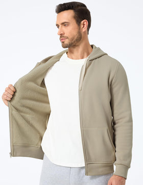 JMIERR fleece hoodie with drawstring adjustment