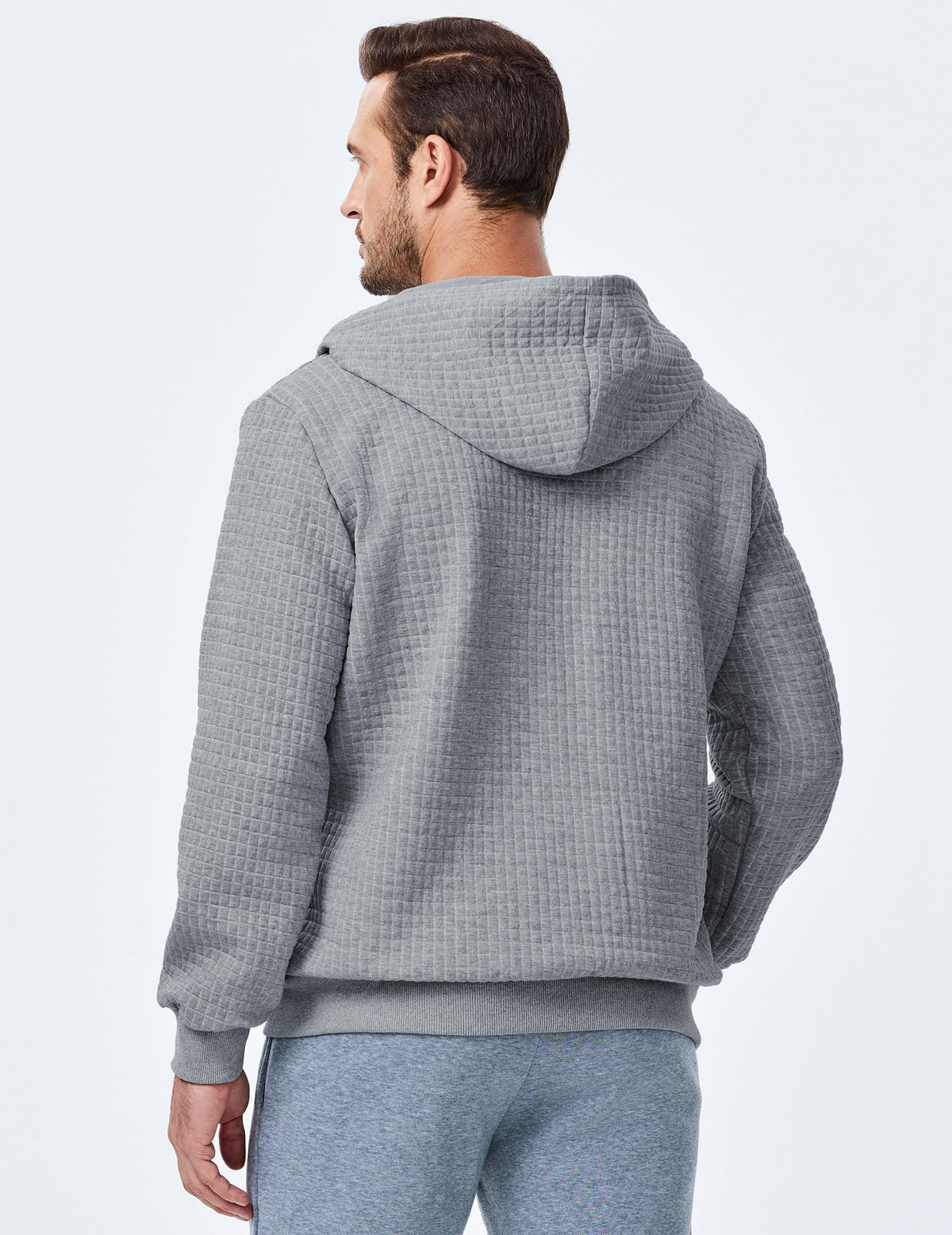 JMIERR grey fleece hoodie shown in classic casual style