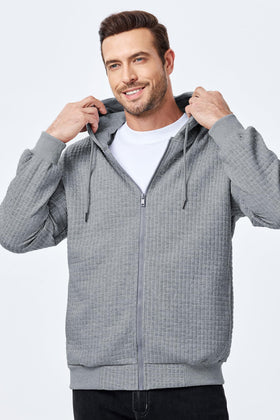 JMIERR fleece hoodie with hood and drawstring for adjustable warmth