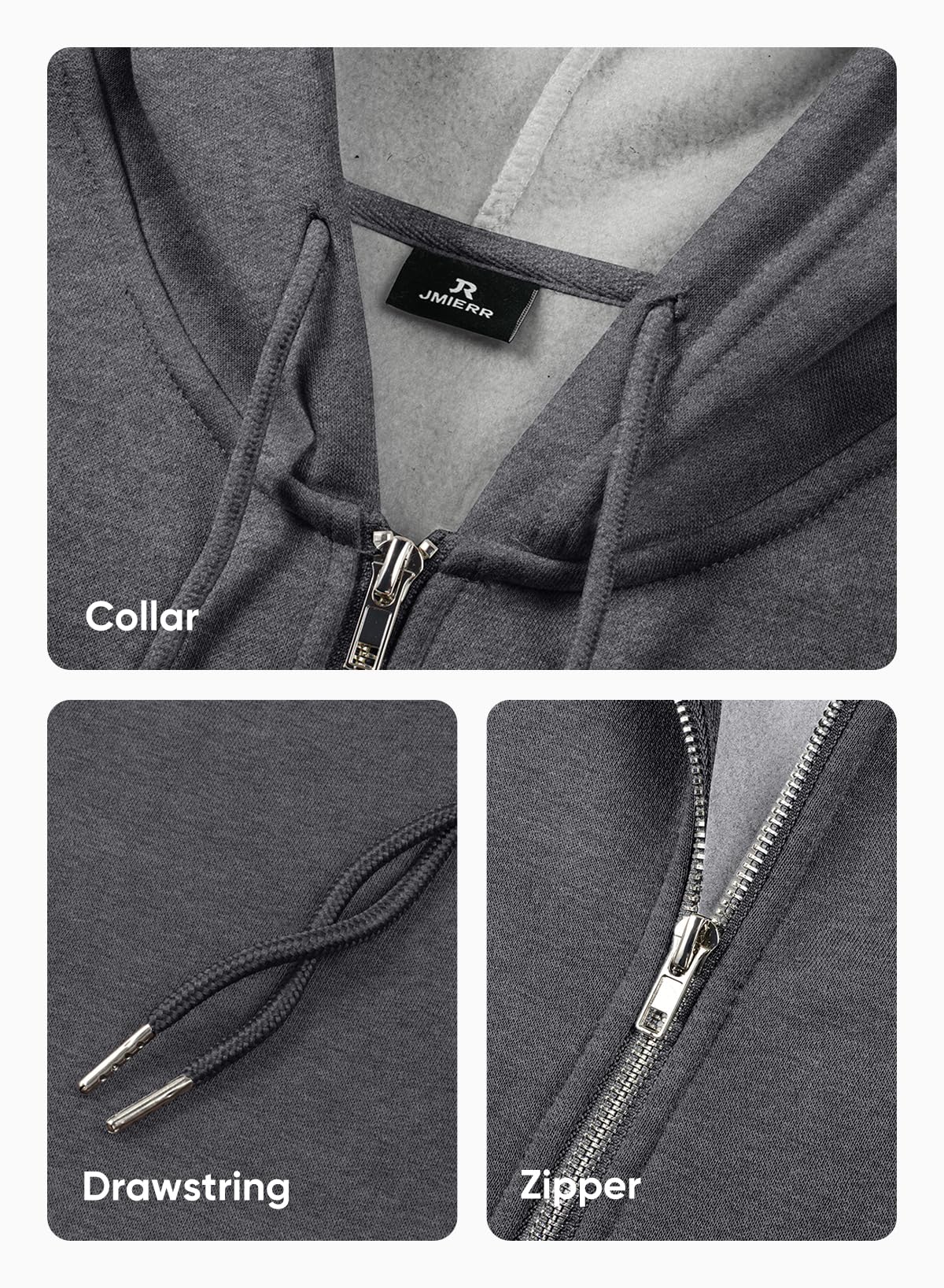 JMIERR soft fleece hoodie delivering all-day comfort.