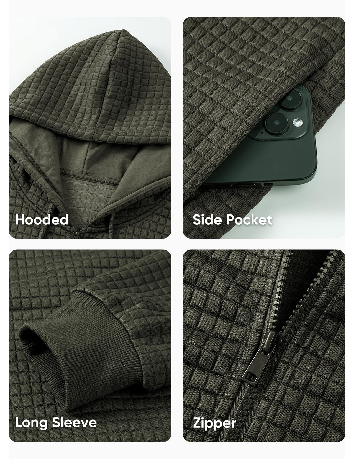 JMIERR hoodie with front pockets, practical storage on the go.