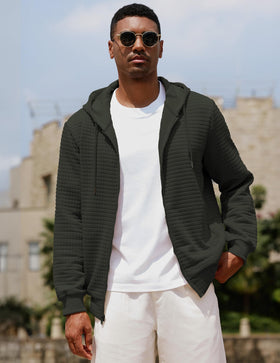 JMIERR hoodie with hood and drawstrings, adjustable for comfort.
