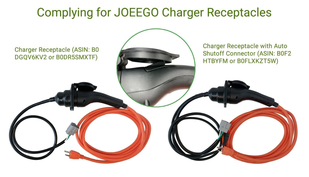 JOEEGO packaging includes a single charging cord assembly.